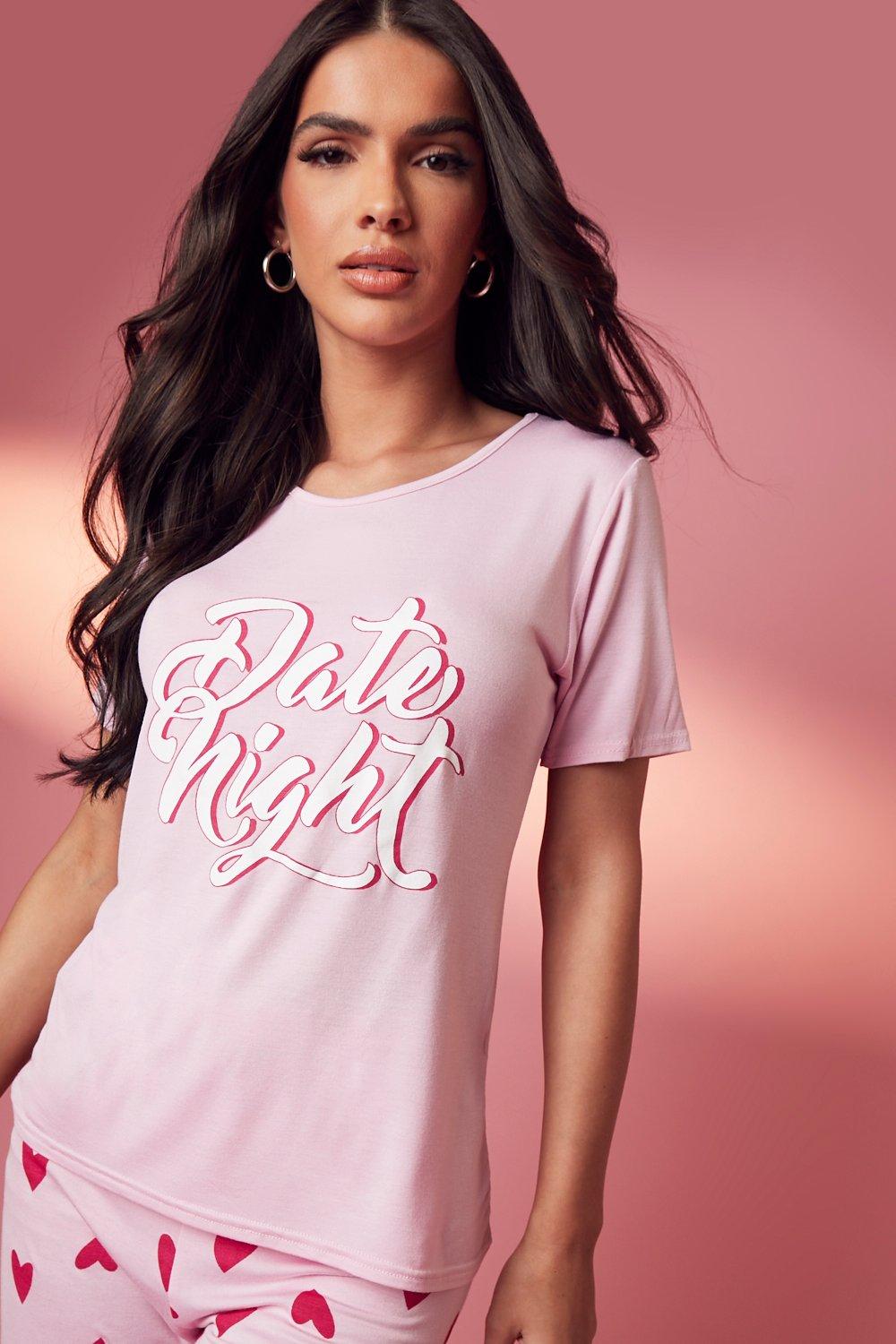 Valentines Date Night Heart Pj Pants Set